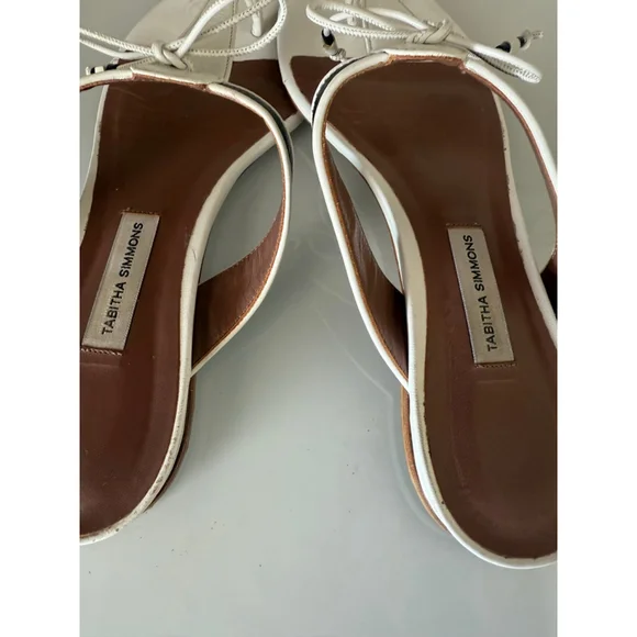 Tabitha Simmons 'Dara' Black/White Sandals, Sz 37 EU / 7 US - Picture 5 of 7